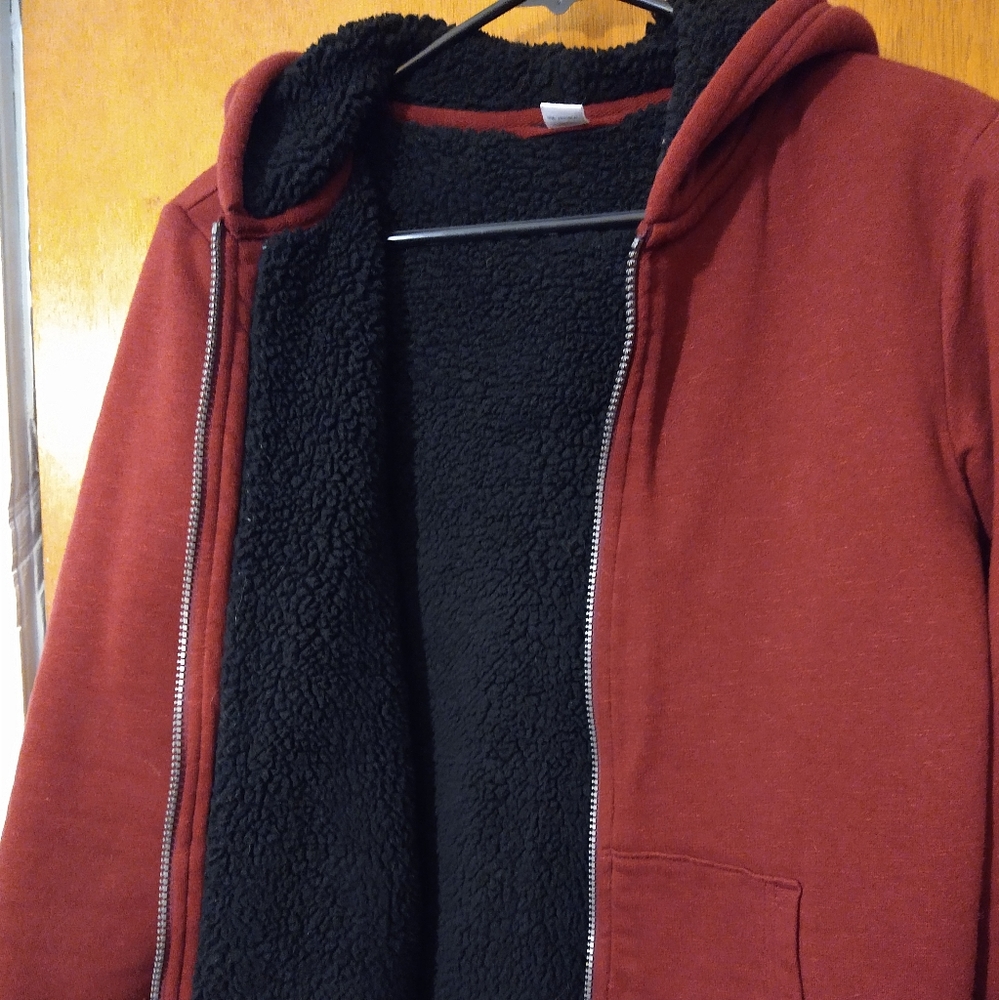 Old Navy Sherpa lined full zip hoodie YXL/women S